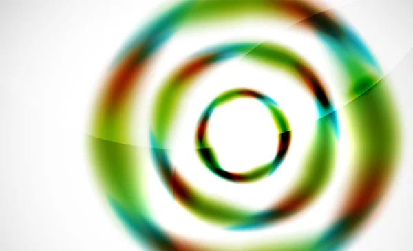 光沢のあるぼやけた旋回円図形抽象的な背景 — ストックベクタ