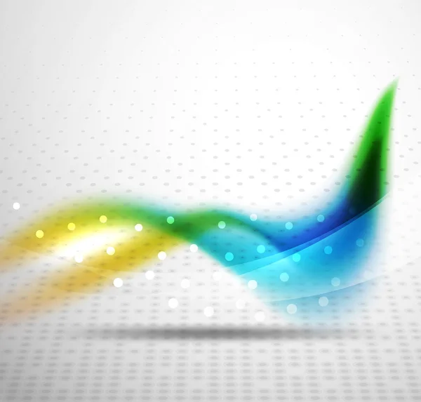 Färgglada wave line, abstrakt bakgrund med ljus och skugga effekter — Stock vektor