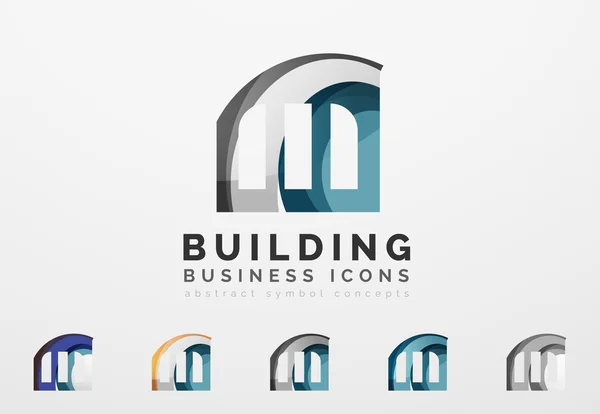 Set van onroerend goed of gebouw logo pictogrammen bedrijfs van de — Stockvector