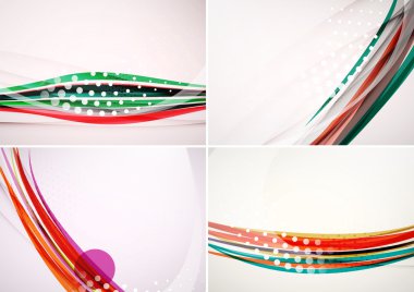 Arka kümesi. Zarif renkli bir şekilde dekore edilmiş hatları ve dalgaları ile boşaltmak mesajın için