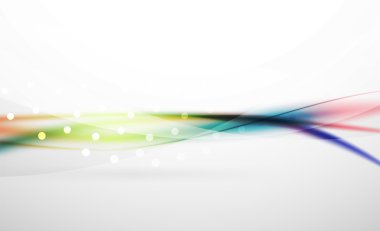 Renkli dalga çizgi, ışık ve gölge efektleri ile arka plan