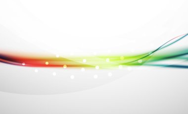 Renkli dalga çizgi, ışık ve gölge efektleri ile arka plan