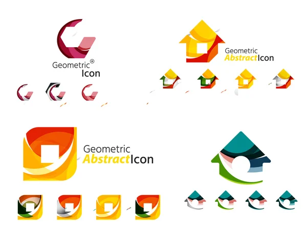 Universal abstract geometric shapes - business emblems — Stock Vector