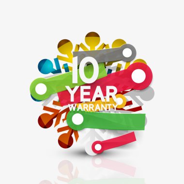 Noel satış, 10 yıl garanti etiketi. Tatil etiketi