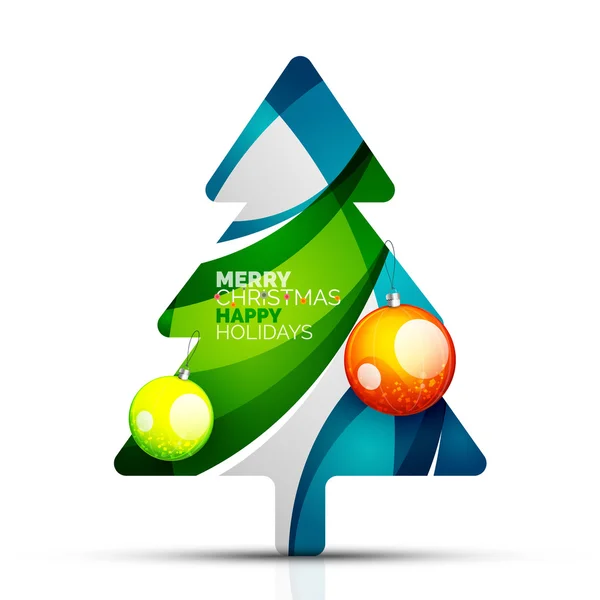 Merry Christmas tree met infographics — Stockvector
