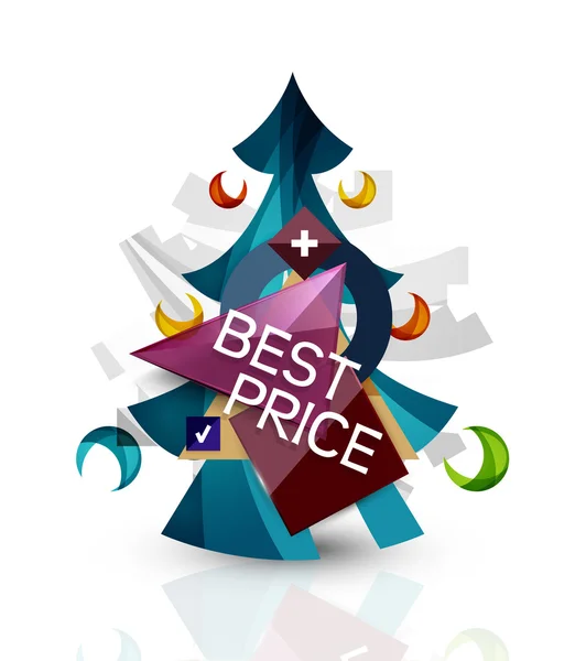 Kihagyhatatlan ajánlat eladó promóciós címkék, jelvények, karácsony és újév — Stock Vector