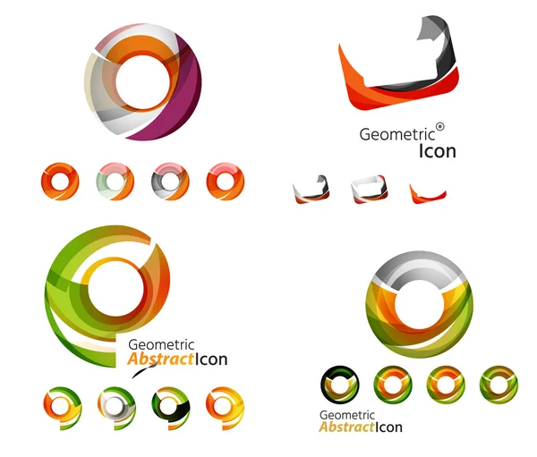 Universele abstracte geometrische shapes - business emblemen — Stockvector