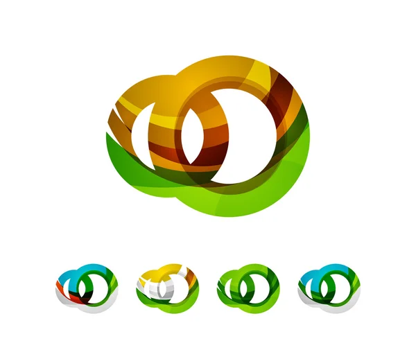 Conjunto de conceptos infinitos, diseños de logotipo de bucle — Archivo Imágenes Vectoriales