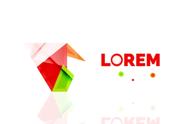 Logo, icône géométrique abstraite de l'entreprise — Image vectorielle