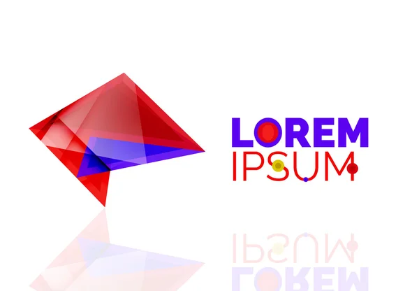 Logo, abstraktní geometrická ikona podnikání — Stockový vektor