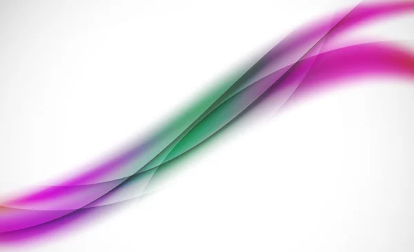 Linha de onda colorida, fundo abstrato com efeitos de luz e sombra — Vetor de Stock