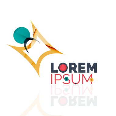 logo, soyut geometrik iş simgesi