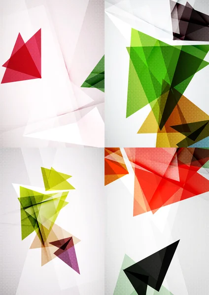 Reihe von Winkeln und geraden Linien entwerfen abstrakte Hintergründe — Stockvektor