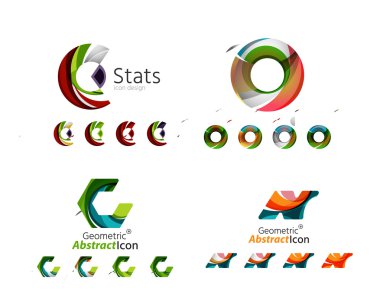 Evrensel soyut geometrik şekiller - iş Amblemler