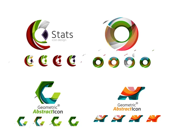 Універсальні абстрактні геометричні фігури бізнес емблеми — стоковий вектор
