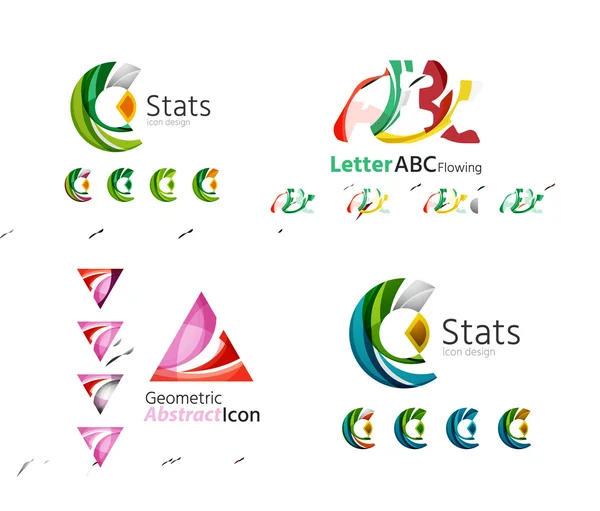 Formas geométricas abstractas universales - emblemas empresariales — Archivo Imágenes Vectoriales