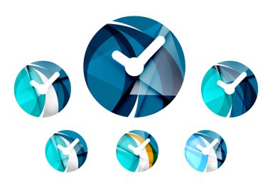 Dizi soyut izle simgesi, iş logo kavramları, temiz modern geometrik tasarım