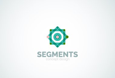Vektör anahat en az soyut geometrik logosu