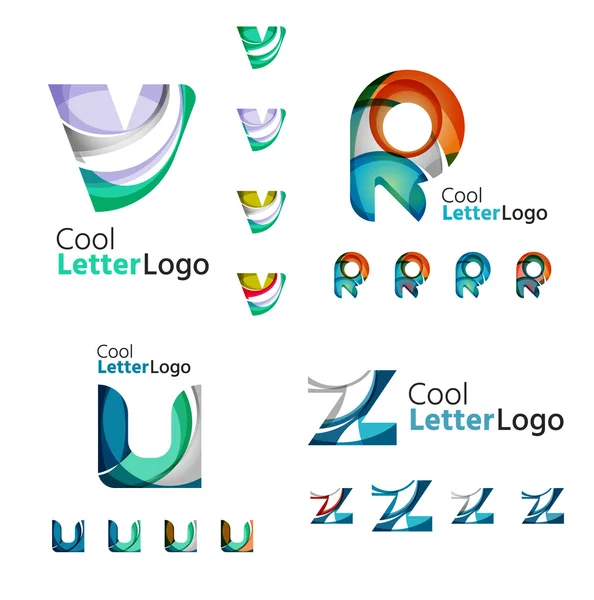 Lettre collection emblème d'entreprise — Image vectorielle