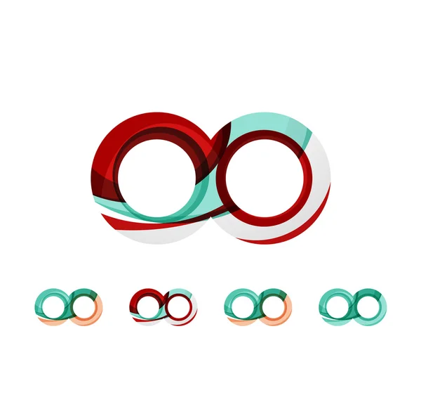 Set of infinity concepts, loop logo designs — Stock Vector