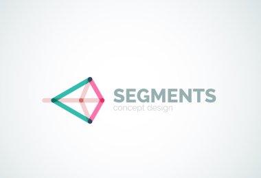 Vektör anahat en az soyut geometrik logosu