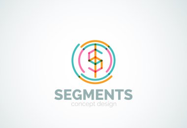 Vektör anahat en az soyut geometrik logosu