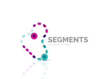 Vektör anahat en az soyut geometrik logosu