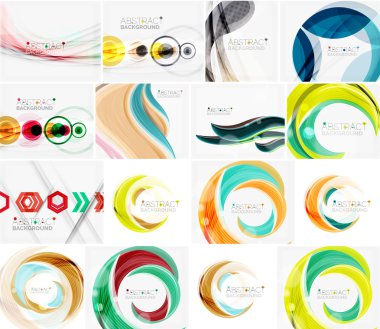 Arka kümesi. Daireler, swirls ve dalgalar ile boşaltmak mesajın için