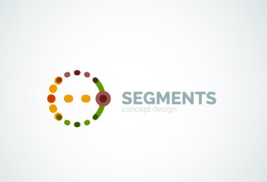 Vektör anahat en az soyut geometrik logosu