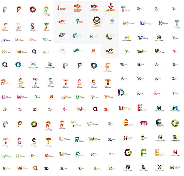 Ensemble méga de logos de lettre — Image vectorielle