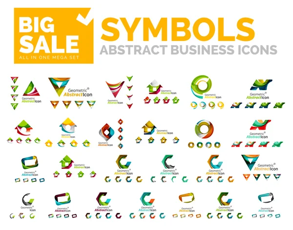 Абстрактні геометричні бізнес-іконки, логотипи — стоковий вектор