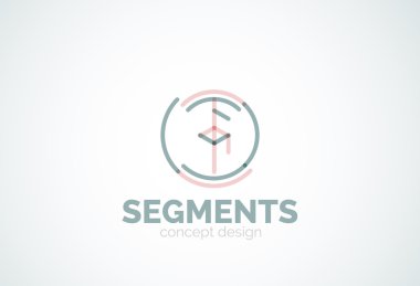 Vektör anahat en az soyut geometrik logosu
