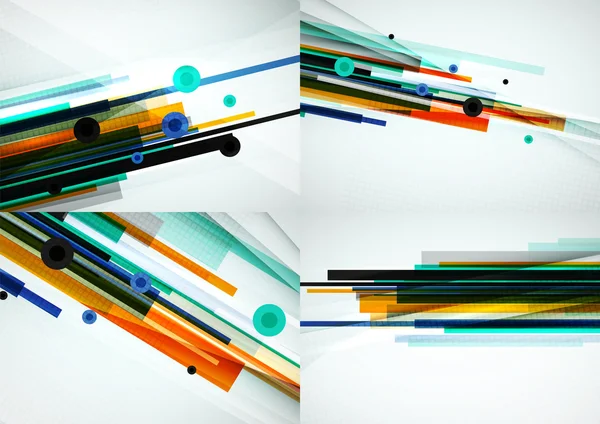 色鮮やかな抽象的な背景のセット — ストックベクタ