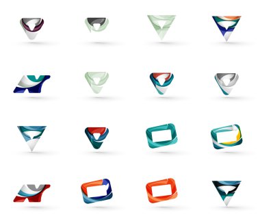 Çeşitli geometrik simgeler kümesi