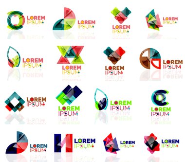 Logosu hazır, kağıt origami stil geometrik şekiller şirket