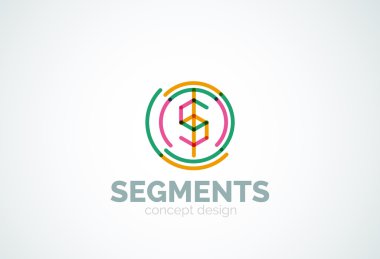 Vektör anahat en az soyut geometrik logosu