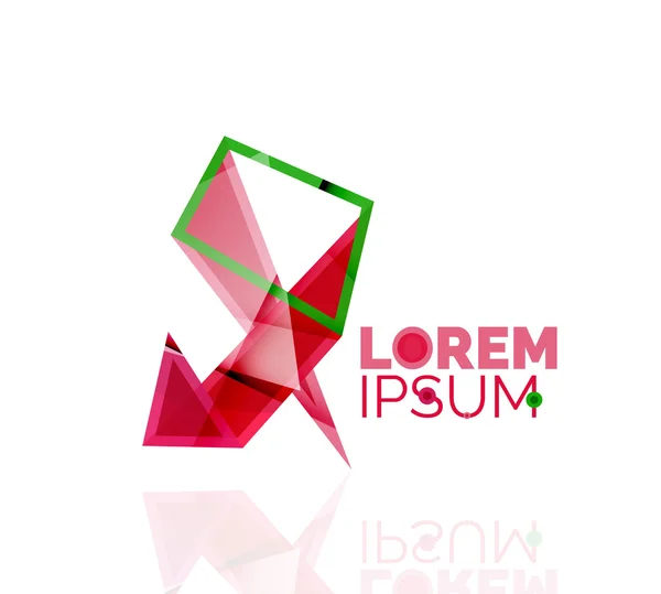 Logo, abstraktní geometrická ikona podnikání — Stockový vektor