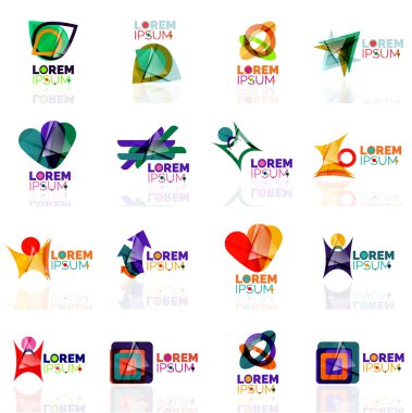 Logosu hazır, kağıt origami stil geometrik şekiller şirket