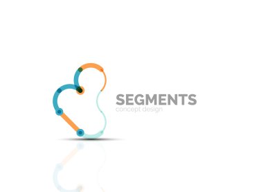 Vektör anahat en az soyut geometrik logosu