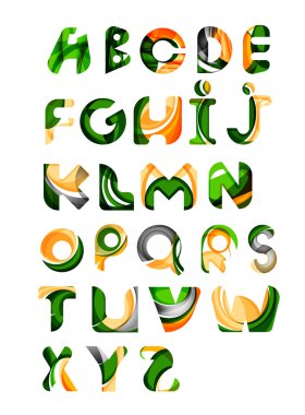 Alfabe harfleri logolar toplama tasarım öğeleri