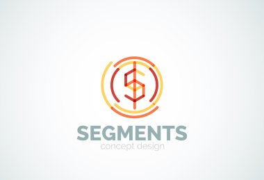 Vektör anahat en az soyut geometrik logosu
