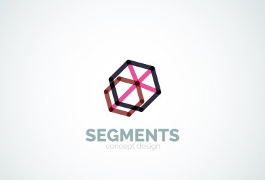Vektör anahat en az soyut geometrik logosu