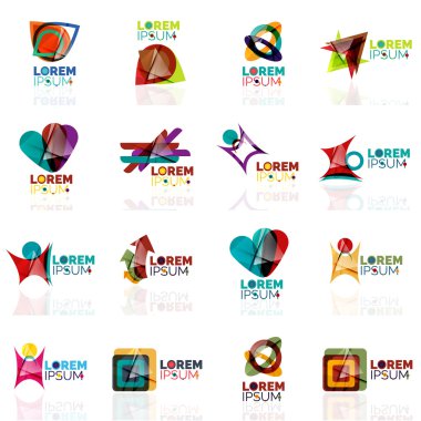 Logosu hazır, kağıt origami stil geometrik şekiller şirket