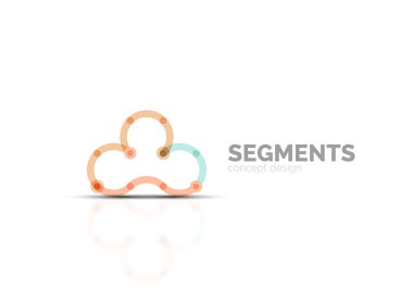 Vektör anahat en az soyut geometrik logosu