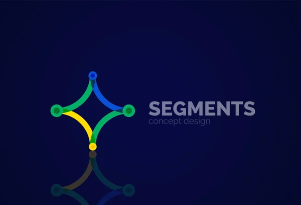 Schéma vectoriel logo géométrique abstrait minimal — Image vectorielle