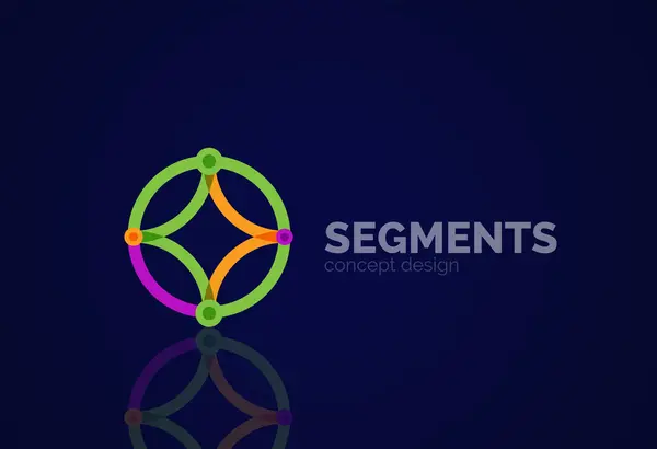 Schéma vectoriel logo géométrique abstrait minimal — Image vectorielle