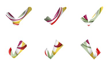 Dizi soyut Tamam ve kene simgeler, iş logo kavramları, temiz modern geometrik tasarım