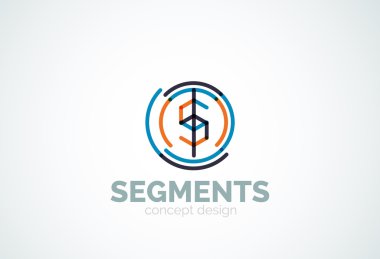 Vektör anahat en az soyut geometrik logosu