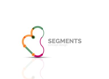 Vektör anahat en az soyut geometrik logosu