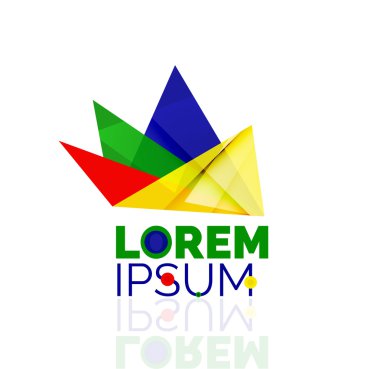 logo, soyut geometrik iş simgesi